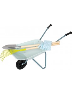  Set: Schubkarre mit Gartengeräten