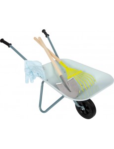  Set: Schubkarre mit Gartengeräten