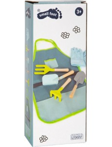  Set: Schürze mit Gartengeräten