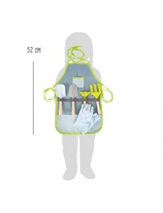  Set: Schürze mit Gartengeräten