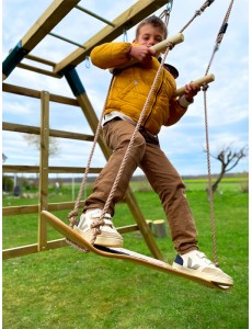 Skateboard-Schaukel – Robuste Holzschaukel für Kinder
