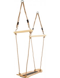 Skateboard-Schaukel – Robuste Holzschaukel für Kinder