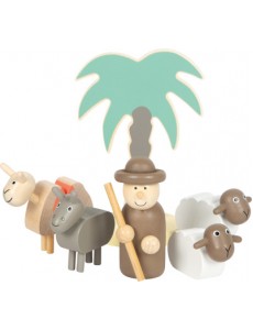 Holzkrippe „Weihnachtsgeschichte“ – Figuren-Set für Kinder ab 3 Jahren