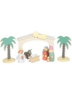 Holzkrippe „Weihnachtsgeschichte“ – Figuren-Set für Kinder ab 3 Jahren