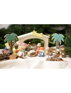 Holzkrippe „Weihnachtsgeschichte“ – Figuren-Set für Kinder ab 3 Jahren