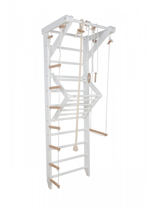 Weißer Kletterleiter mit Zubehör – Trainingsgerät für Kinder & Erwachsene Weißer Kletterleiter mit Zubehör – Trainingsgerät für Kinder & Erwachsene