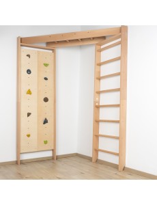 Eck-Kletterwand aus Massivholz – Ihr Familiensportbereich für Zuhause